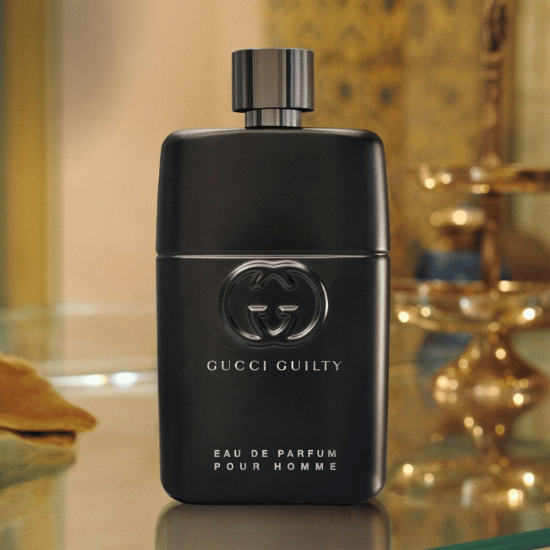 Chai nước hoa Gucci Guilty EDP Pour Homme, với thiết kế mạnh mẽ và sang trọng